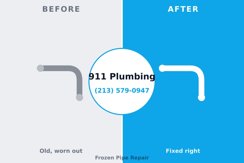 Before and after: plumbing repair Monongahela, PA